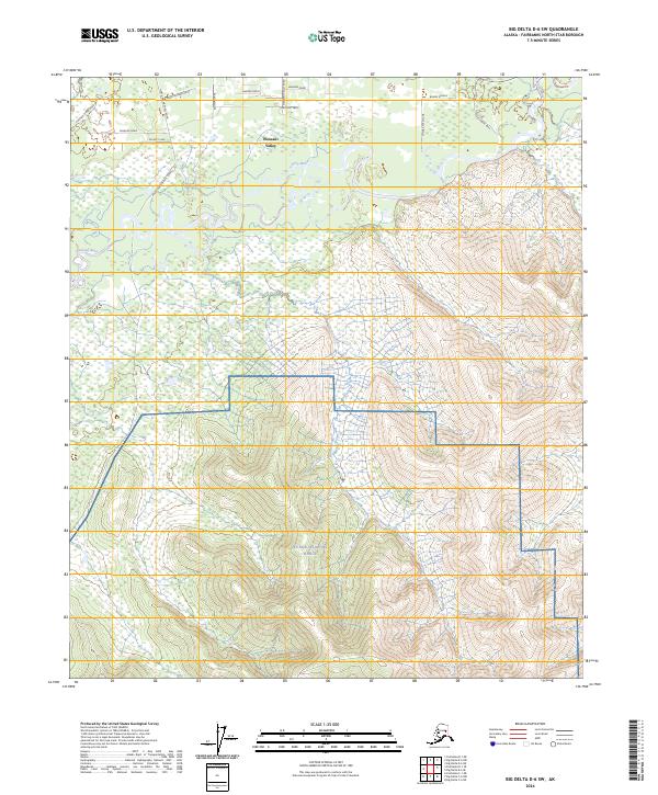 Big Delta D-6 SW, AK — USGS 7.5-minute topo (2024)