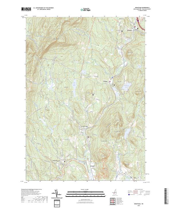 Grantham, NH — USGS 7.5-minute topo (2024)
