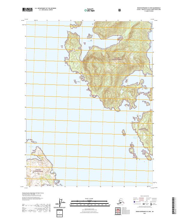 Dixon Entrance D-2 NW, AK — USGS 7.5-minute topo (2021)