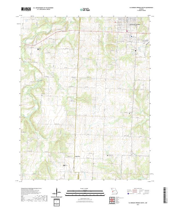 El Dorado Springs South, MO — USGS 7.5-minute topo (2021)