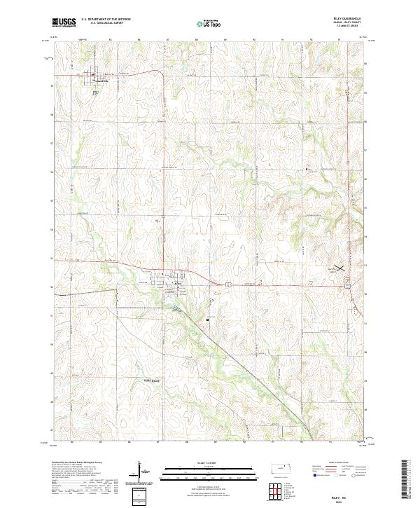 Riley, KS — USGS 7.5-minute topo (2022)