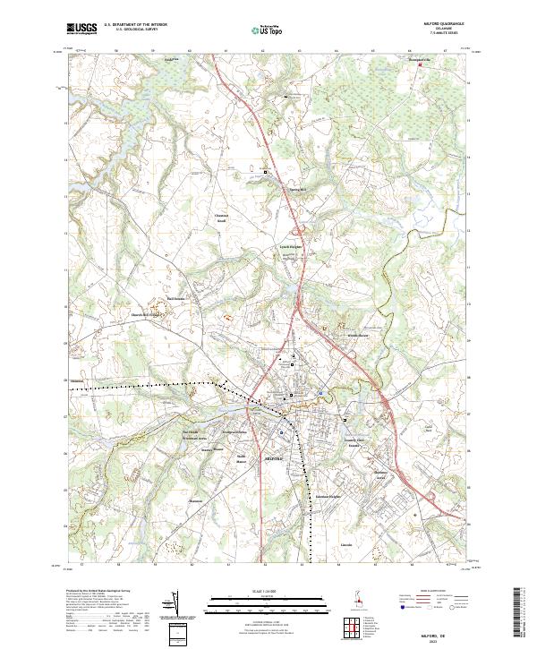Milford, DE — USGS 7.5-minute topo (2023)