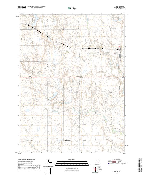 Juniata, NE — USGS 7.5-minute topo (2021)