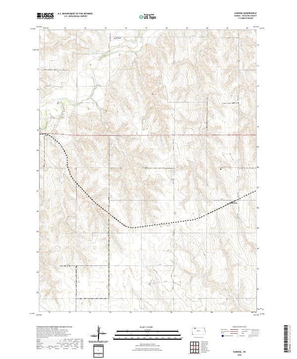 Kanona, KS — USGS 7.5-minute topo (2022)