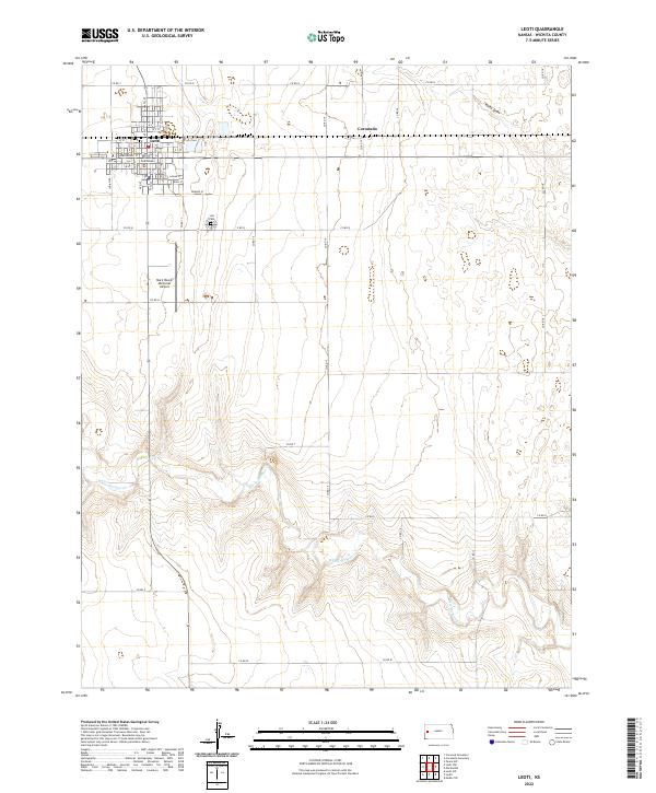 Leoti, KS — USGS 7.5-minute topo (2022)