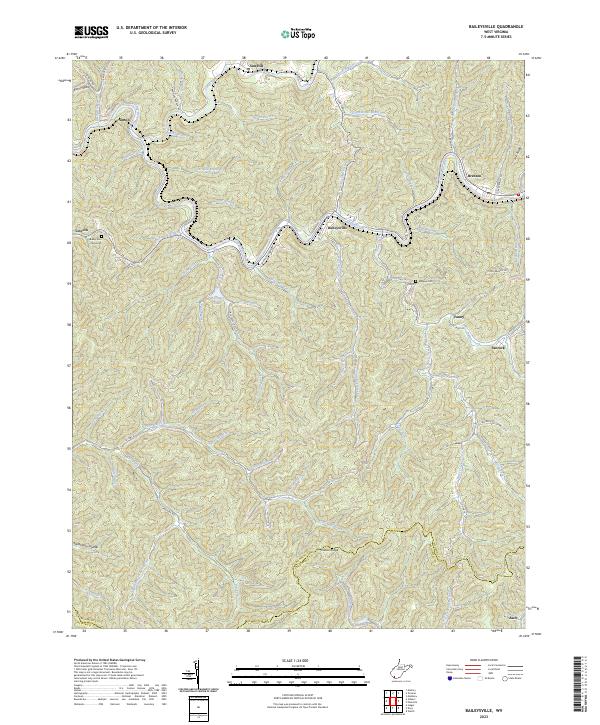 Baileysville, WV — USGS 7.5-minute topo (2023)