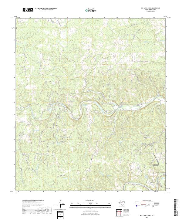 Bee Caves Creek, TX — USGS 7.5-minute topo (2022)