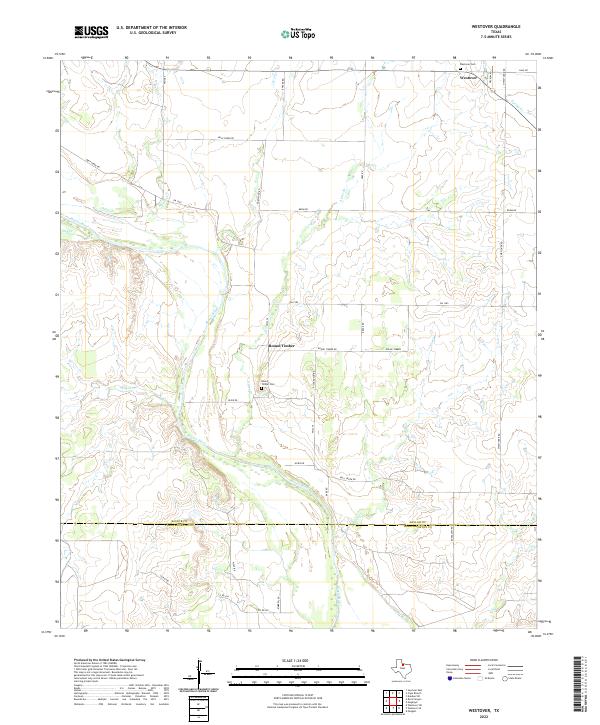 Westover, TX — USGS 7.5-minute topo (2022)