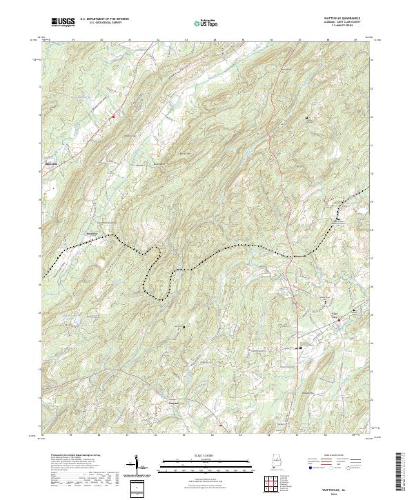Wattsville, AL — USGS 7.5-minute topo (2024)