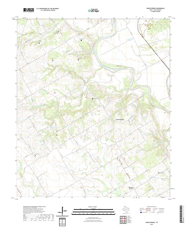 Cedar Springs, TX — USGS 7.5-minute topo (2022)
