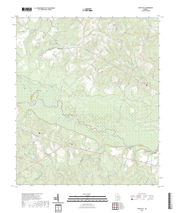 China Hill, GA — USGS 7.5-minute topo (2024)