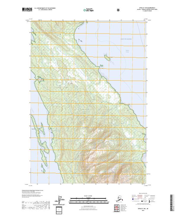 Sitka D-1 NE, AK — USGS 7.5-minute topo (2024)
