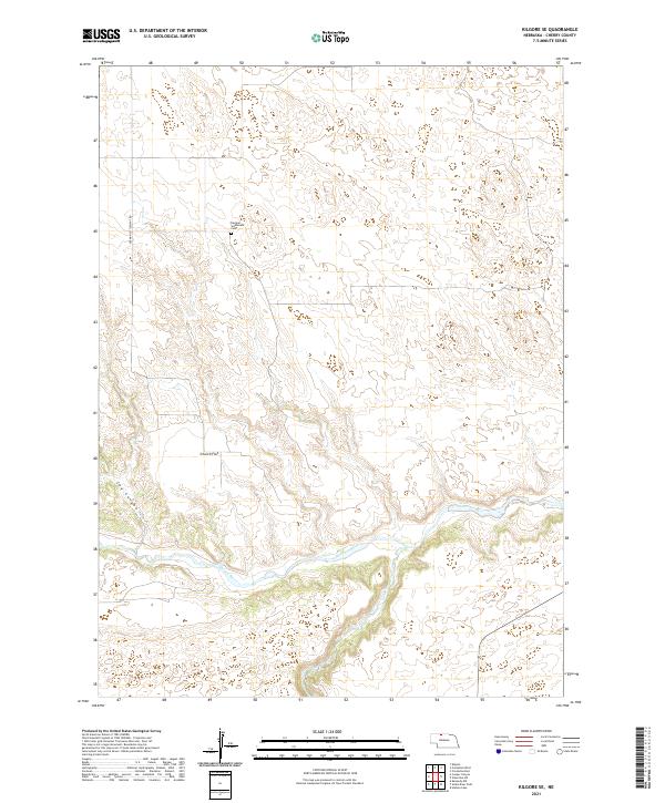 Kilgore SE, NE — USGS 7.5-minute topo (2021)