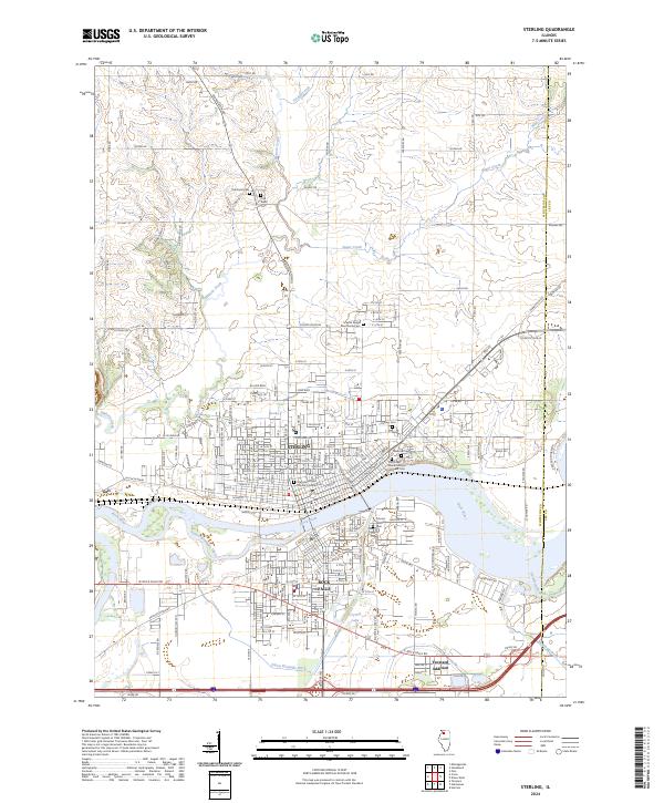 Sterling, IL — USGS 7.5-minute topo (2024)