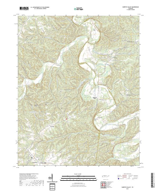Harpeth Valley, TN — USGS 7.5-minute topo (2022)