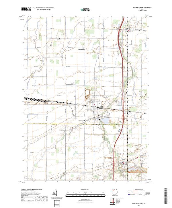 North Baltimore, OH — USGS 7.5-minute topo (2023)