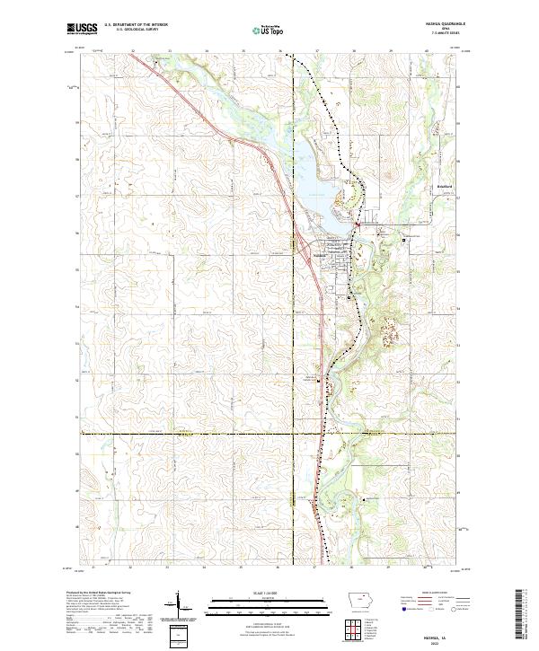 Nashua, IA — USGS 7.5-minute topo (2022)