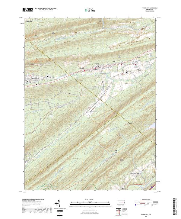 Tower City, PA — USGS 7.5-minute topo (2023)