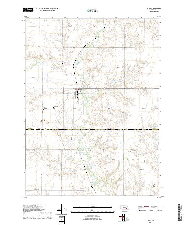 Ulysses, NE — USGS 7.5-minute topo (2021)