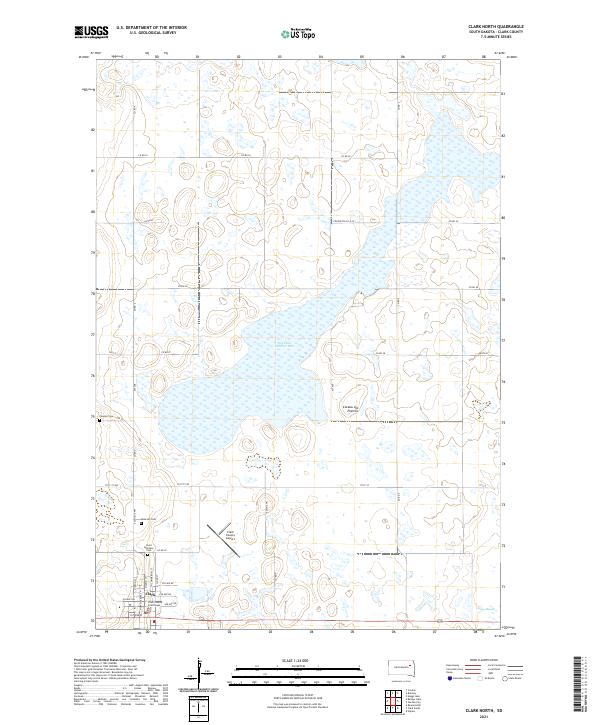 Clark North, SD — USGS 7.5-minute topo (2021)