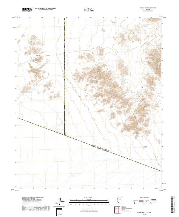 O'Neill Hills, AZ,SON, US — USGS 7.5-minute topo (2021)