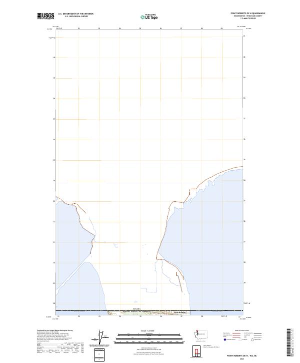 Point Roberts OE N, WA-BC — USGS 7.5-minute topo (2023)