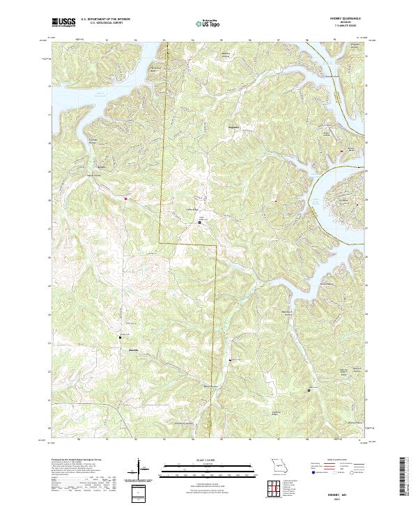 Knobby, MO — USGS 7.5-minute topo (2021)