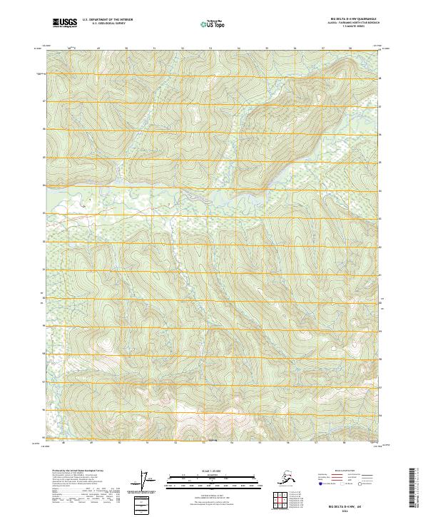 Big Delta D-4 NW, AK — USGS 7.5-minute topo (2024)