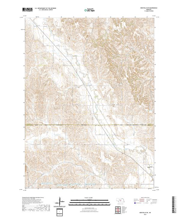 Eddyville SW, NE — USGS 7.5-minute topo (2021)