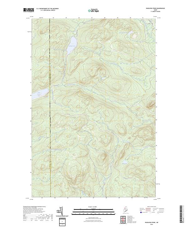 Wadleigh Pond, ME — USGS 7.5-minute topo (2024)