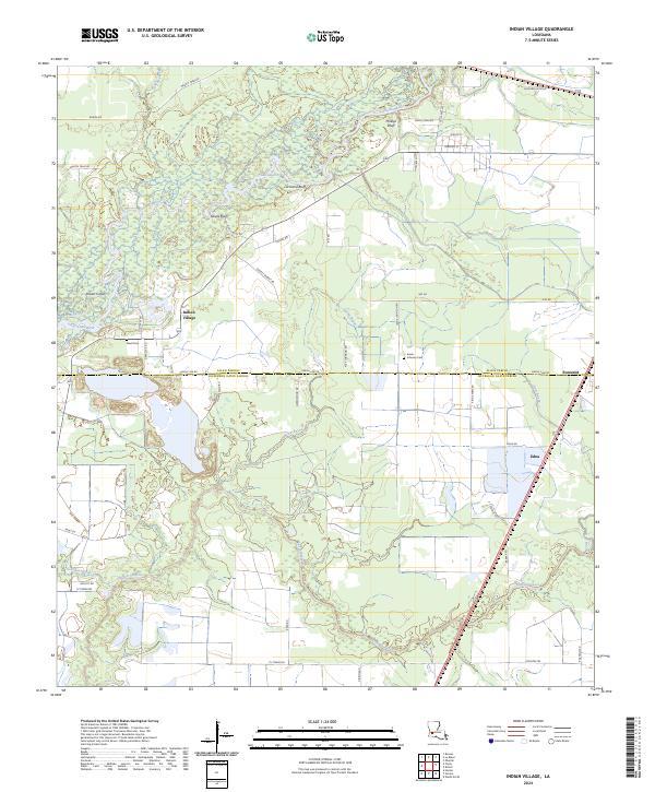 Indian Village, LA — USGS 7.5-minute topo (2024)