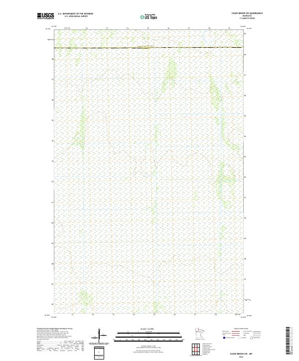 Chase Brook SW, MN — USGS 7.5-minute topo (2022)