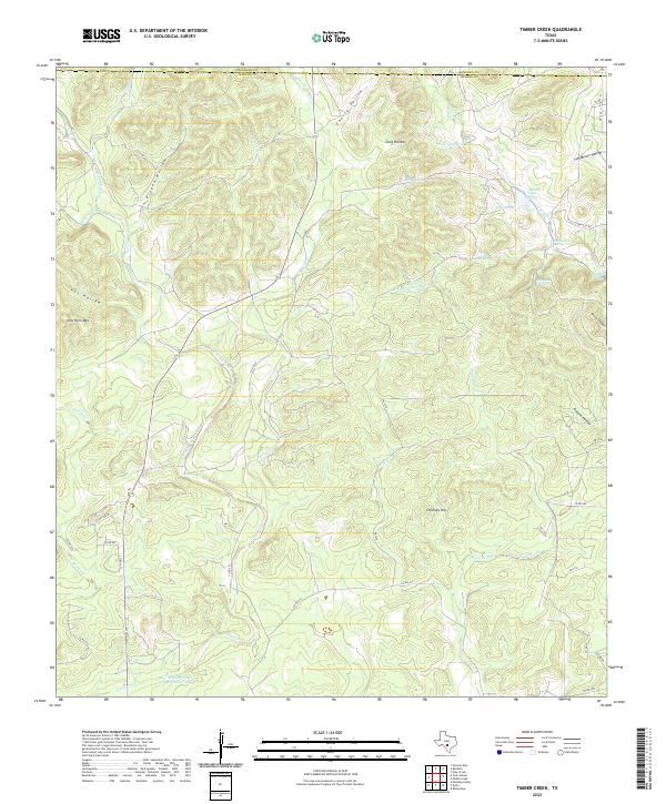 Timber Creek, TX — USGS 7.5-minute topo (2022)