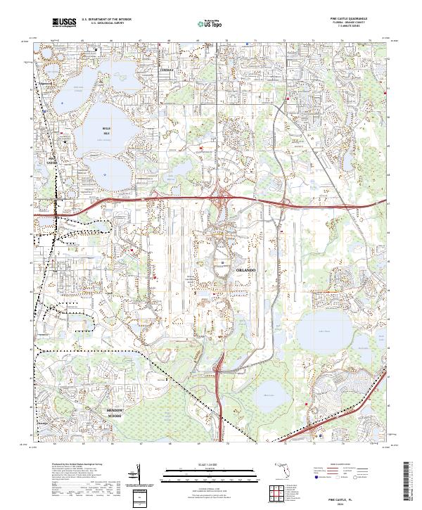 Pine Castle, FL — USGS 7.5-minute topo (2024)