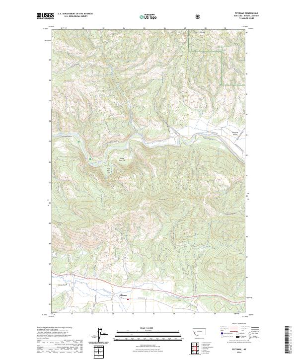 Potomac, MT — USGS 7.5-minute topo (2024)