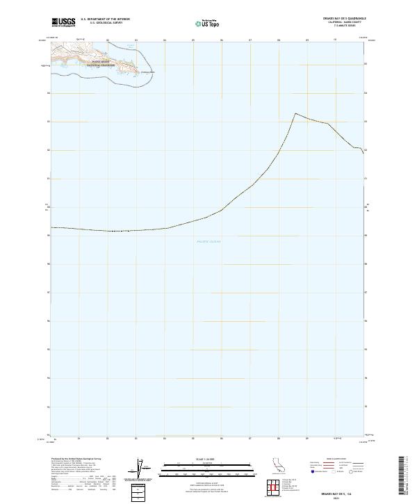 Drakes Bay OE S, CA — USGS 7.5-minute topo (2021)