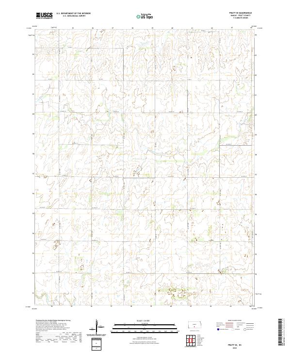 Pratt SE, KS — USGS 7.5-minute topo (2022)