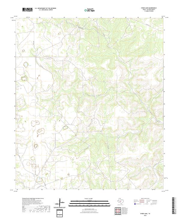 Steen Lake, TX — USGS 7.5-minute topo (2022)