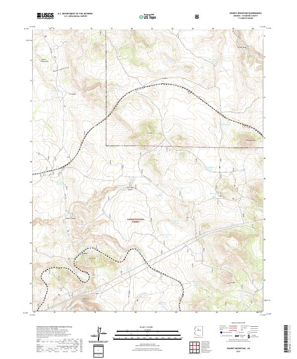Hearst Mountain, AZ — USGS 7.5-minute topo (2021)