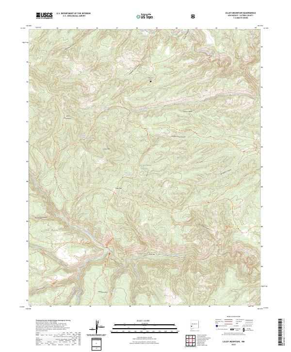 Lilley Mountain, NM — USGS 7.5-minute topo (2023)