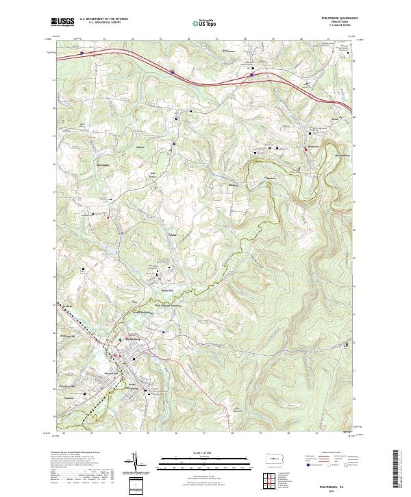 Philipsburg, PA — USGS 7.5-minute topo (2023)