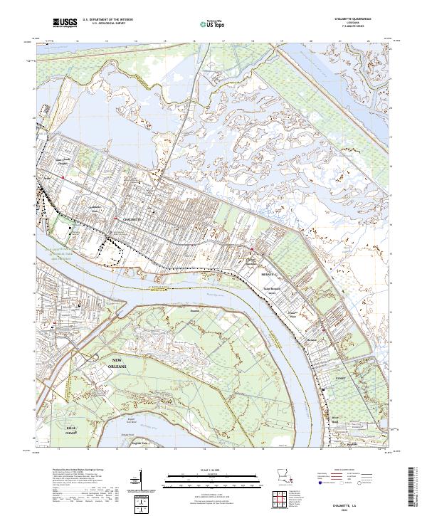 Chalmette, LA — USGS 7.5-minute topo (2024)