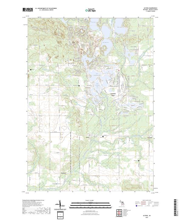 Altona, MI — USGS 7.5-minute topo (2023)