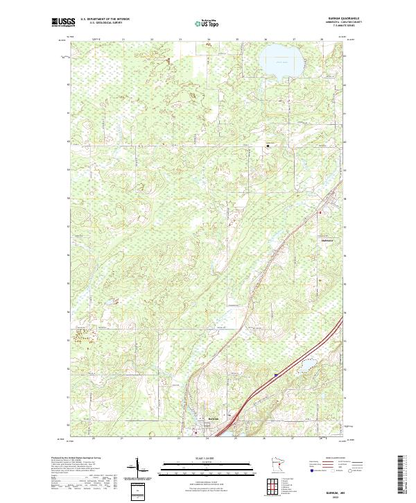 Barnum, MN — USGS 7.5-minute topo (2022)