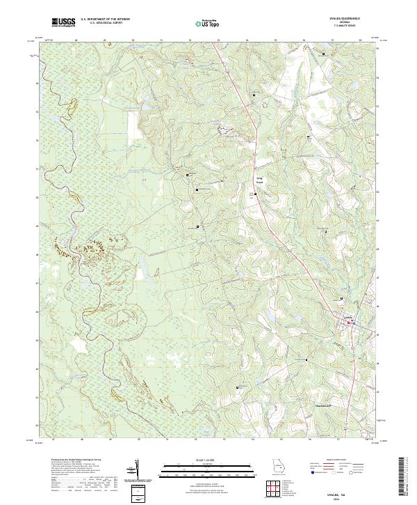 Uvalda, GA — USGS 7.5-minute topo (2024)
