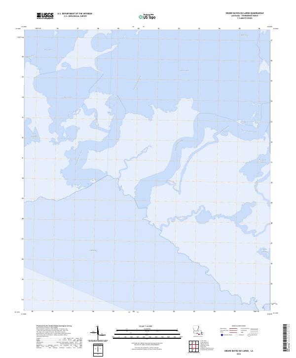 Grand Bayou du Large, LA — USGS 7.5-minute topo (2024)