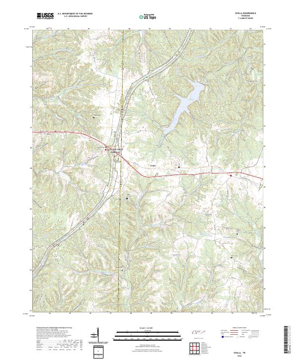 Ovilla, TN — USGS 7.5-minute topo (2022)