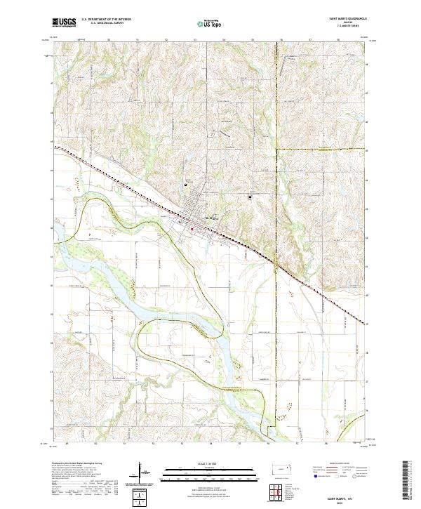Saint Marys, KS — USGS 7.5-minute topo (2022)