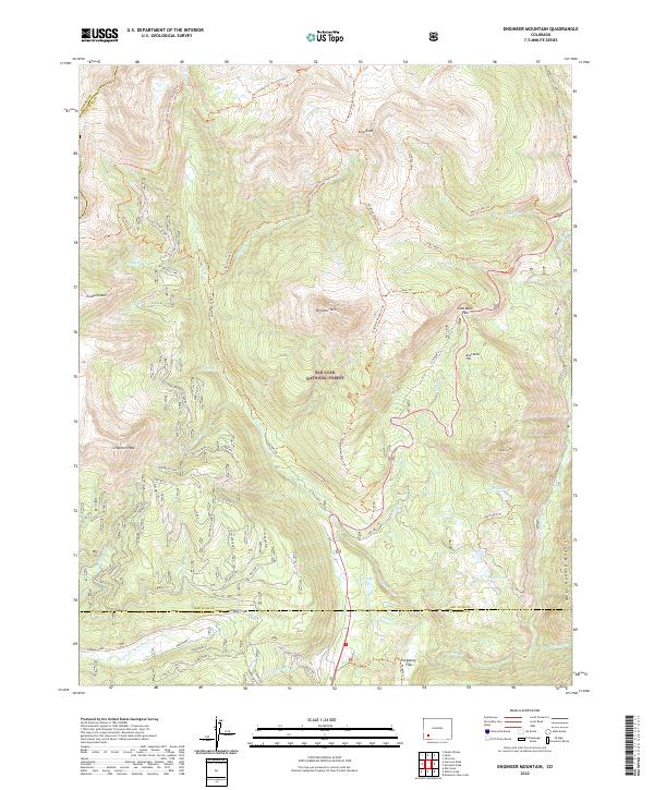 Engineer Mountain, CO — USGS 7.5-minute topo (2022)