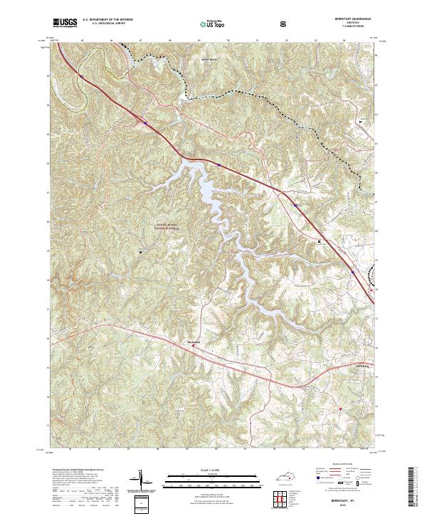 Bernstadt, KY — USGS 7.5-minute topo (2022)